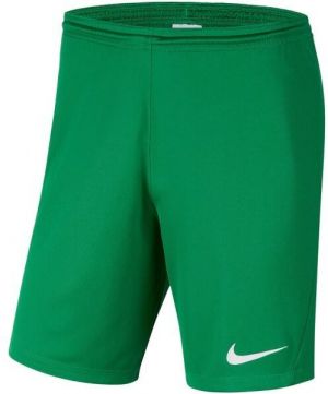 Nike DRI-FIT PARK 3 JR TQO Chlapčenské futbalové šortky, zelená, veľkosť