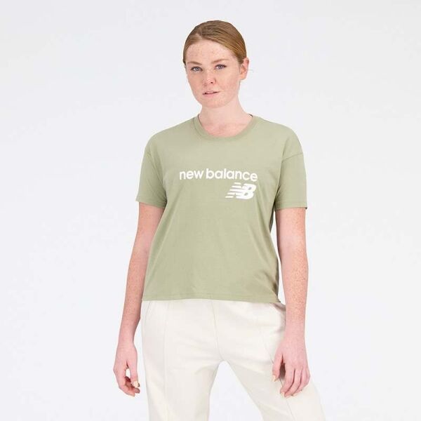 New Balance WT03805OLF Dámske tričko, khaki, veľkosť