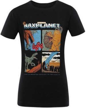 NAX ZALDO Detské tričko, čierna, veľkosť 128-134