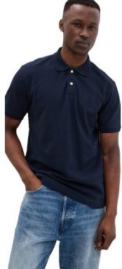 GAP LOGO Pánske tričko polo, tmavo modrá, veľkosť