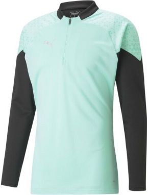 Puma TEAMCUP TRAINING 1/4 ZIP TOP Pánska športová mikina, svetlo zelená, veľkosť