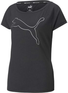 Puma TRAIN FAVORITE JERSEY CAT TEE Dámske tričko, čierna, veľkosť