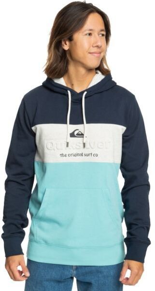 Quiksilver EMBOSS BLOCK Pánska mikina, sivá, veľkosť