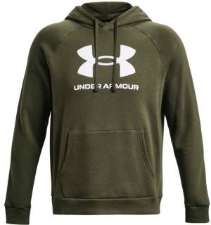 Under Armour RIVAL FLEECE LOGO HD Pánska mikina, khaki, veľkosť