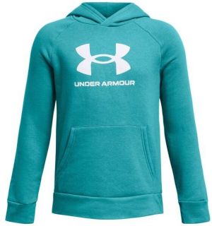 Under Armour RIVAL FLEECE BL HOODIE Chlapčenská mikina, tyrkysová, veľkosť S