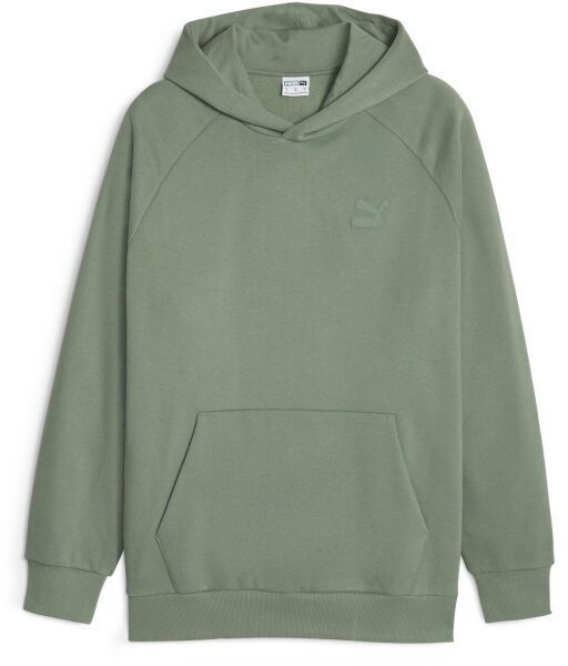Puma ESS+2 COL SMALL LOGO HOODIE FL Pánska mikina, zelená, veľkosť