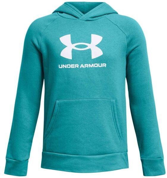 Under Armour RIVAL FLEECE BL HOODIE Chlapčenská mikina, tyrkysová, veľkosť M