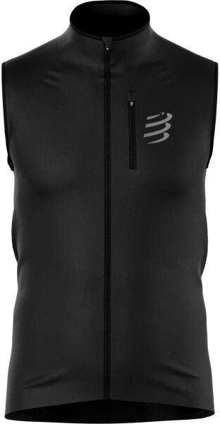 Compressport HURRICANE WINDPROOF M Pánska vetruodolná vesta, čierna, veľkosť