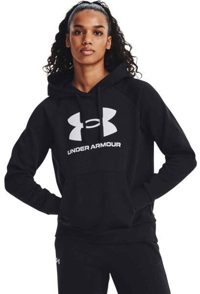Under Armour RIVAL FLEECE BIG LOGO Dámska mikina, čierna, veľkosť S
