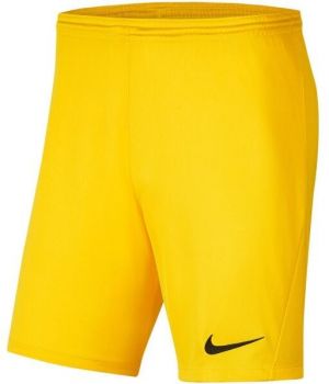 Nike DRI-FIT PARK 3 JR TQO Chlapčenské futbalové šortky, žltá, veľkosť