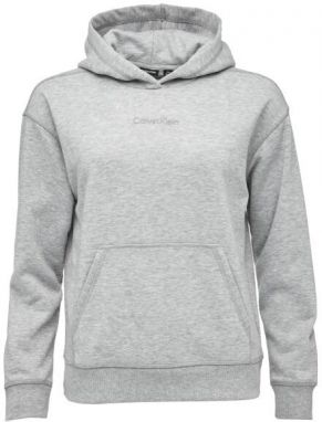 Calvin Klein PULLOVER HOODIE Dámska mikina, sivá, veľkosť