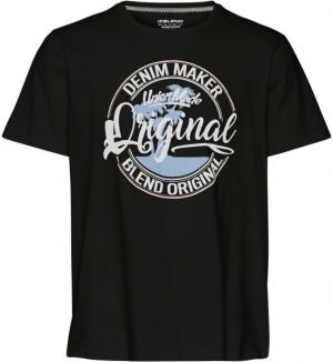 BLEND REGULAR FIT Pánske tričko, čierna, veľkosť