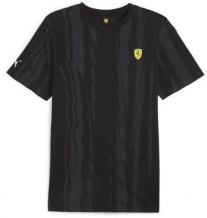 Puma FERRARI RACE AOP TEE Pánske tričko, čierna, veľkosť