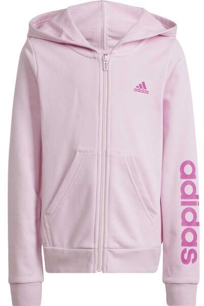 adidas LIN FZ HOODIE Dievčenská mikina, ružová, veľkosť