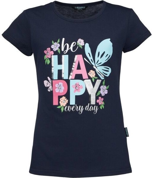 Lewro AXANA Dievčenské tričko, tmavo modrá, veľkosť 128-134