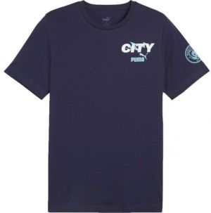 Puma MANCHESTER CITY FC FTBLICONS TEE Pánske tričko, tmavo modrá, veľkosť