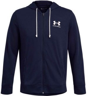 Under Armour RIVAL TERRY LC FZ Pánska mikina, tmavo modrá, veľkosť