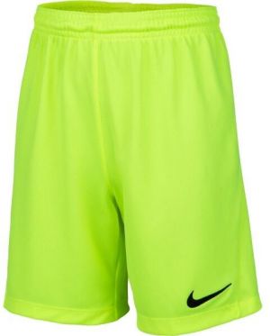 Nike DRI-FIT PARK 3 JR TQO Chlapčenské futbalové šortky, reflexný neón, veľkosť