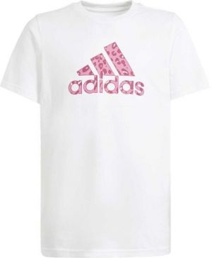 adidas ANIMAL TEE Dievčenské tričko, biela, veľkosť