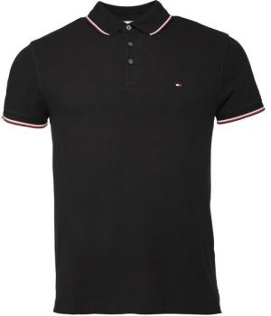 Tommy Hilfiger 1985 RWB TIPPED SLIM POLO Pánske tričko, čierna, veľkosť
