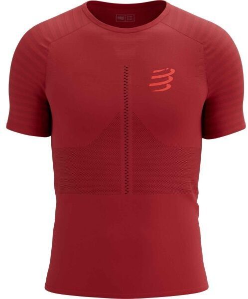 Compressport RACING SS TSHIRT M Pánske bežecké tričko, červená, veľkosť
