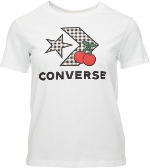 Converse CHERRY STAR CHEVRON INFILL Dámske tričko, biela, veľkosť