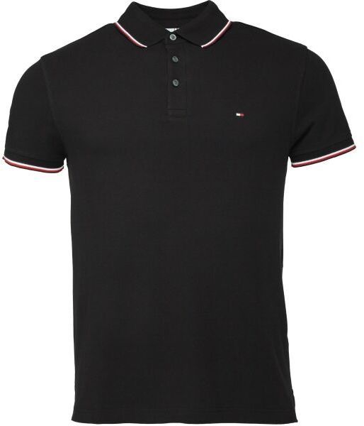 Tommy Hilfiger 1985 RWB TIPPED SLIM POLO Pánske tričko, čierna, veľkosť