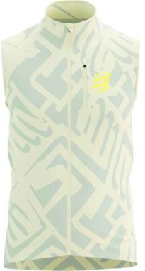Compressport HURRICANE WINDPROOF VEST M Pánska vetruodolná vesta, světle zelená, veľkosť