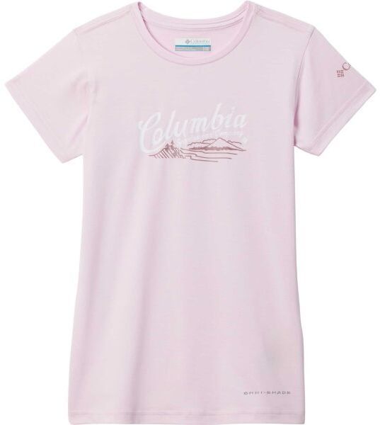 Columbia MISSION PEAK™ SHORT SLEEVE GRAPHIC SHIRT Dievčenské tričko, ružová, veľkosť