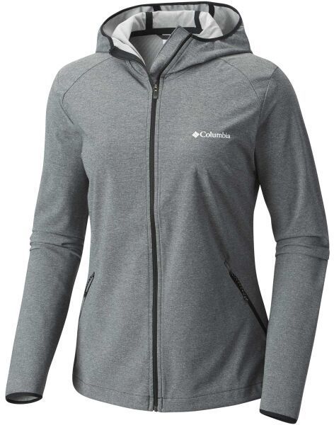 Columbia HEATHER CANYON HOODDED JACKET Dámska softshellová bunda, tmavo sivá, veľkosť