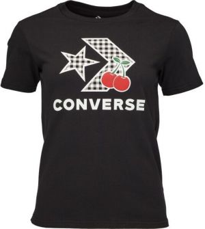 Converse CHERRY STAR CHEVRON INFILL Dámske tričko, čierna, veľkosť