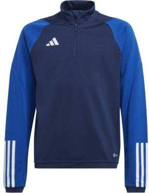 adidas TIRO 23 TOP Juniorská futbalová mikina, tmavo modrá, veľkosť