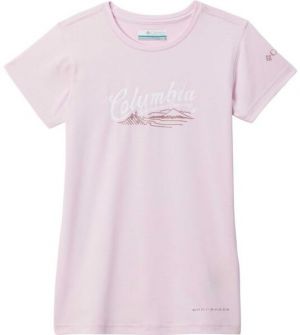 Columbia MISSION PEAK™ SHORT SLEEVE GRAPHIC SHIRT Dievčenské tričko, ružová, veľkosť