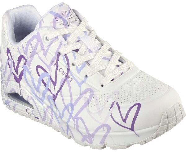 Skechers UNO - LOVING LOVE Dámska obuv na voľný čas, biela, veľkosť