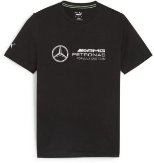 Puma MERCEDES-AMG PETRONAS F1 ESSENTIALS LOGO TEE Pánske tričko, čierna, veľkosť