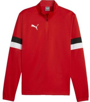 Puma TEAMRISE 1/4 ZIP TOP Pánska mikina na zips, červená, veľkosť