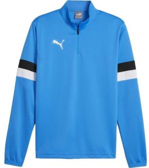 Puma TEAMRISE 1/4 ZIP TOP Pánska mikina na zips, modrá, veľkosť