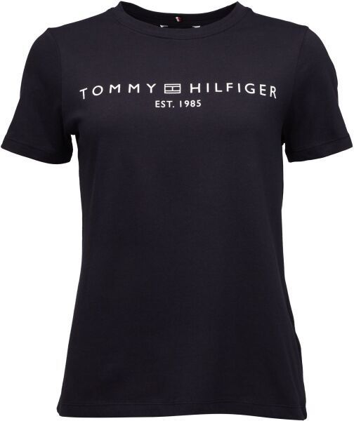Tommy Hilfiger LOGO CREW NECK Dámske tričko, tmavo modrá, veľkosť