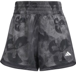 adidas PACER ESSENTIALS AOP FLOWER TIE-DYE KNIT Dámske športové kraťasy, tmavo sivá, veľkosť