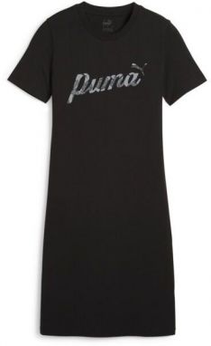 Puma ESSENTIALS + BLOSSOM GRAPHIC DRESS Dámske šaty, čierna, veľkosť