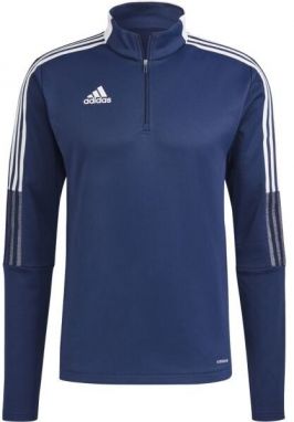 adidas TIRO21 WRM TOPY Juniorská futbalová mikina, tmavo modrá, veľkosť