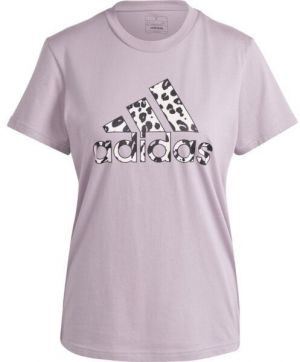 adidas ANIMAL PRINT GRAPHIC T-SHIRT Dámske tričko, fialová, veľkosť