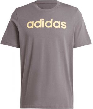 adidas ESSENTIALS SINGLE JERSEY LINEAR EMBROIDERED LOGO TEE Pánske tričko, sivá, veľkosť