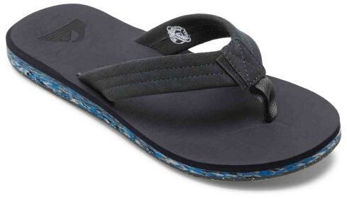 Quiksilver CARVER SUEDE RECYCLED Pánske žabky, čierna, veľkosť 39