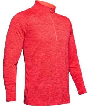 Under Armour TECH 2.0 1/2 ZIP Pánske tričko s dlhým rukávom, červená, veľkosť