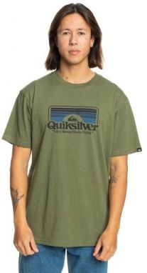 Quiksilver STEP INSIDE Pánske tričko, khaki, veľkosť