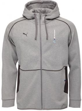 Puma BMW M MOTORSPORT HOODED SWEAT Pánska mikina, sivá, veľkosť