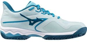 Mizuno WAVE EXCEED LIGHT 2 CC W Dámska tenisová obuv, svetlomodrá, veľkosť 37