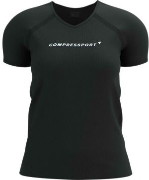 Compressport TRAINING SS LOGO TSHIRT W Dámske tréningové tričko, čierna, veľkosť