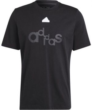 adidas GRAPHIC PRINT FLEECE TEE Pánske tričko, čierna, veľkosť